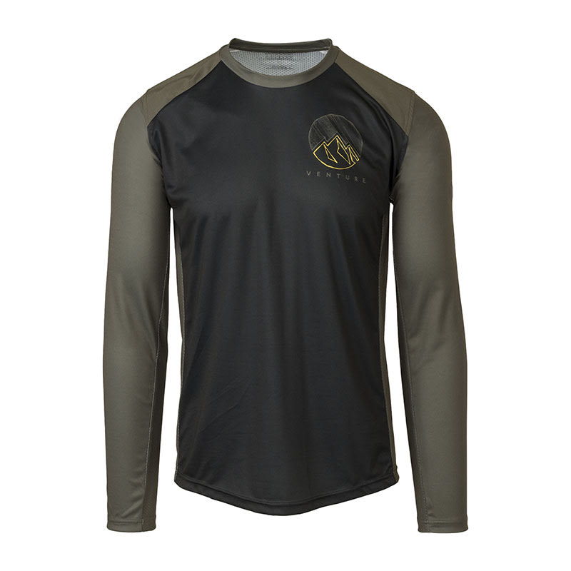 AGU Venture maniche lunghe nero/verde Nero Verde Militare / S