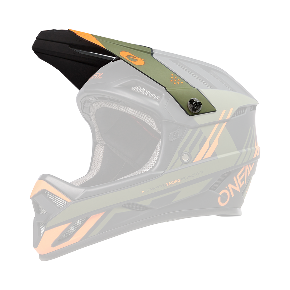 O'Neal Backflip Strike visiera ricambio Black/Orange/Olive / One Size