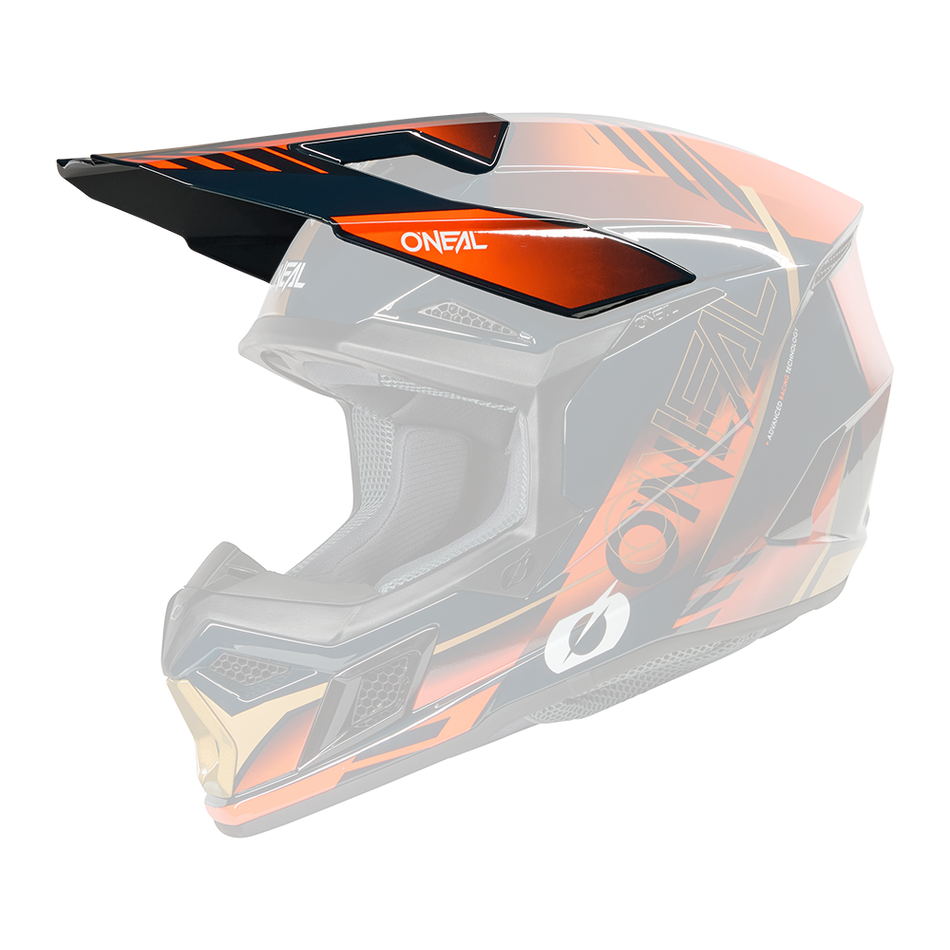 O'Neal 3SRS Haze visiera, taglia unica blu/arancione/oro / One Size