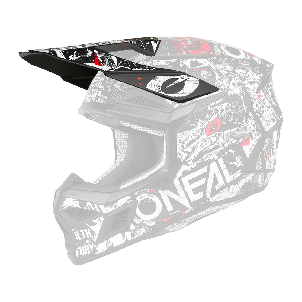 O'Neal 3SRS Attack visiera Black/White Black/White / One Size