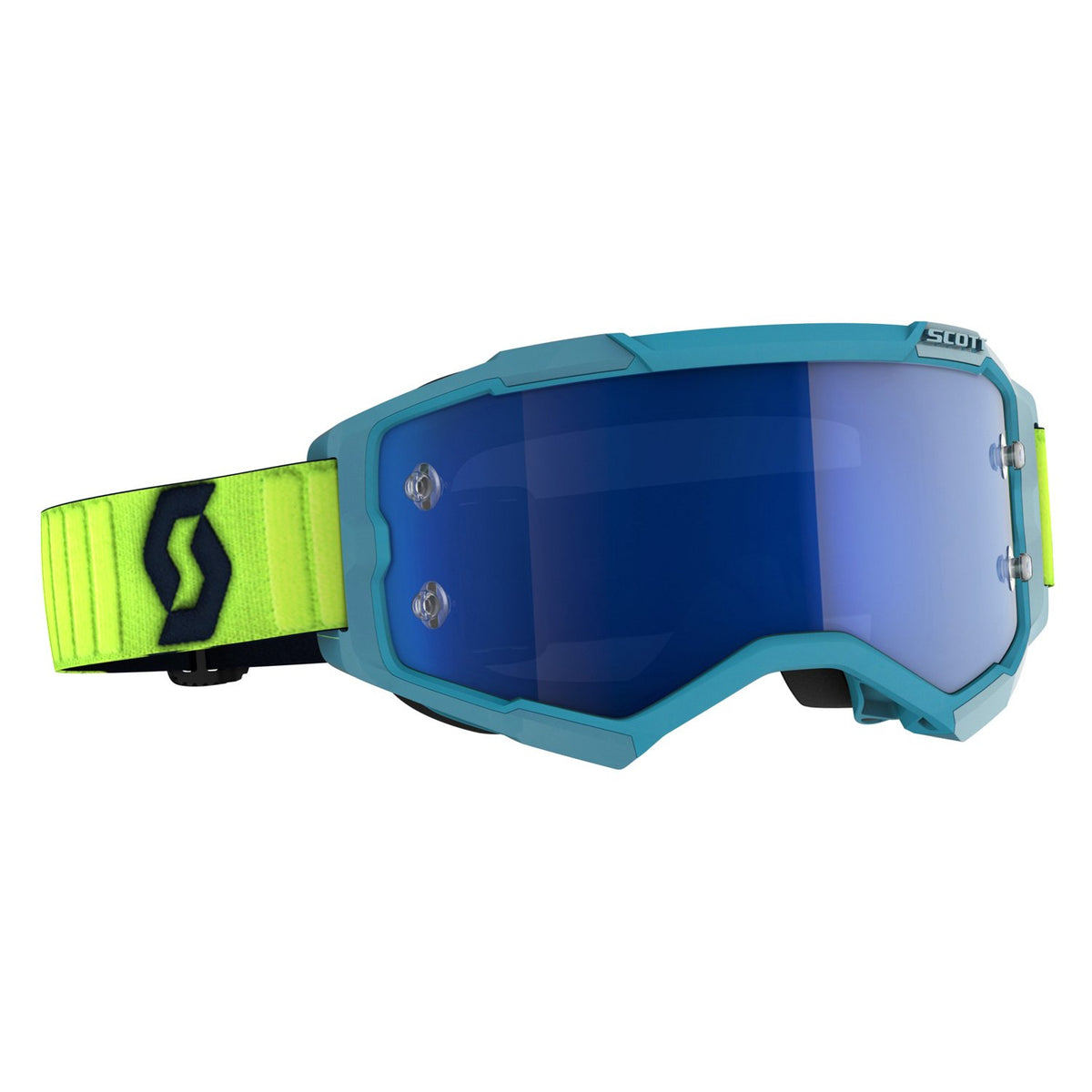 Scott Fury maschera Teal Blue-Neon Yellow - foto 15