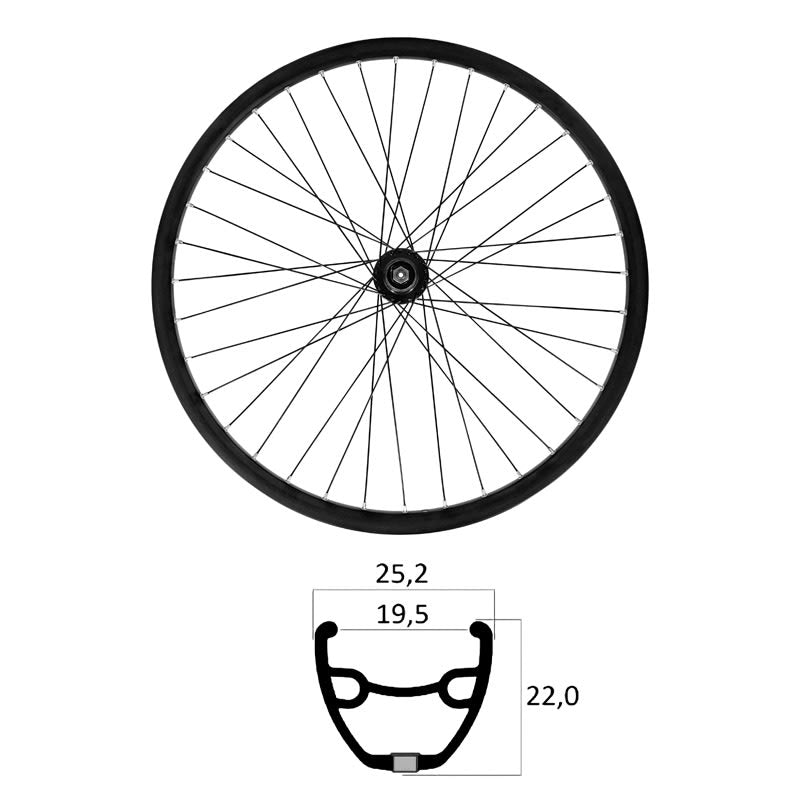 Mvtek ruota ant. 27,5" e-bike TLR