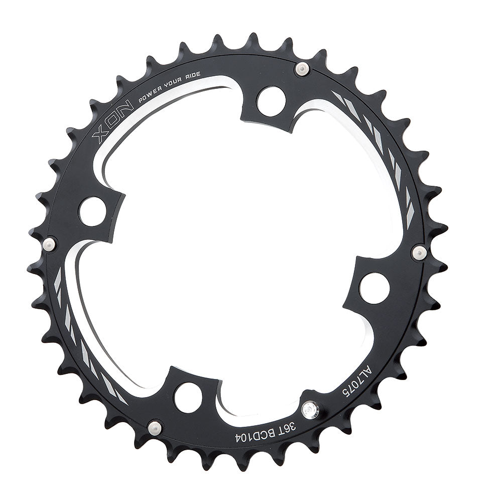 XON Corona 38 denti BCD 104mm Nero