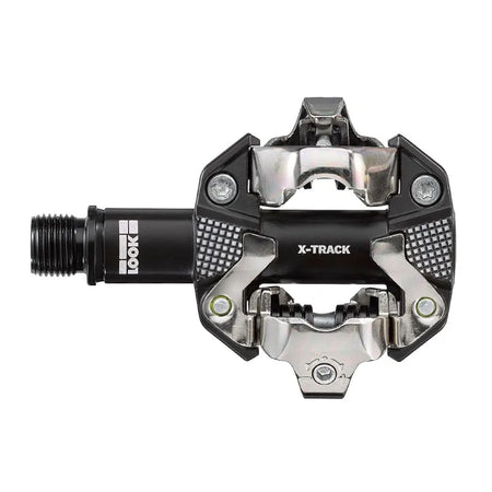 Pedali Look Accessori X-Track Grigio in Alluminio con Tacchette SPD