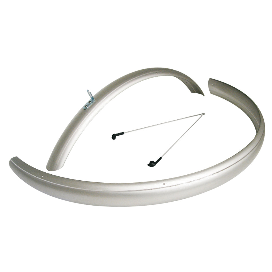 Parafango 28" x 48mm CTB in Policarbonato Argento (Coppia)
