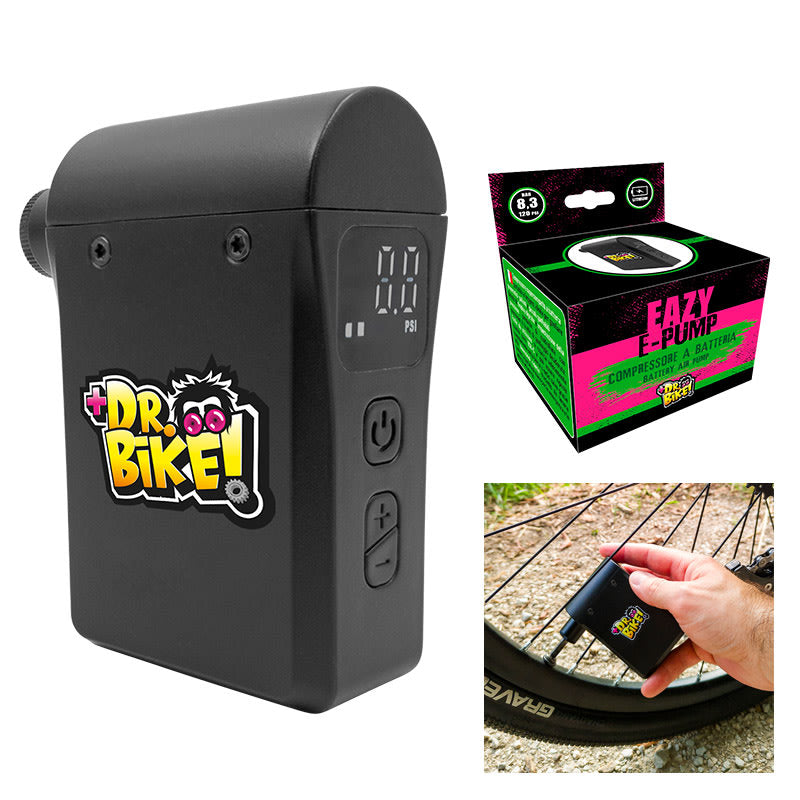 Dr Bike Compressore d'Aria Portatile mini con Batteria Ricaricabile