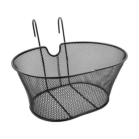 MVTEK Cestino Anteriore Ovale 30x18x39cm in Acciaio Maglia Fine Nero
