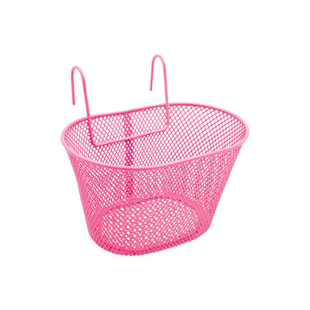 MVTEK Cestino Bici Junior 24x15x14cm in Acciaio Rosa