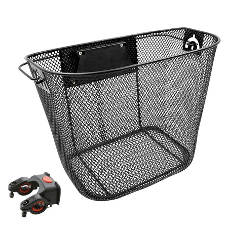 MVTEK Cestino Anteriore 25,5x26x33cm Aggancio Rapido Maglia Fine Nero