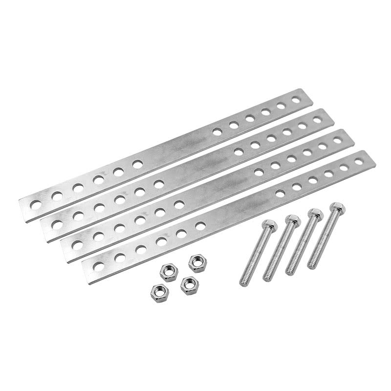 MVTEK Piastra Fissaggio Cestino (4 Pezzi) Argento