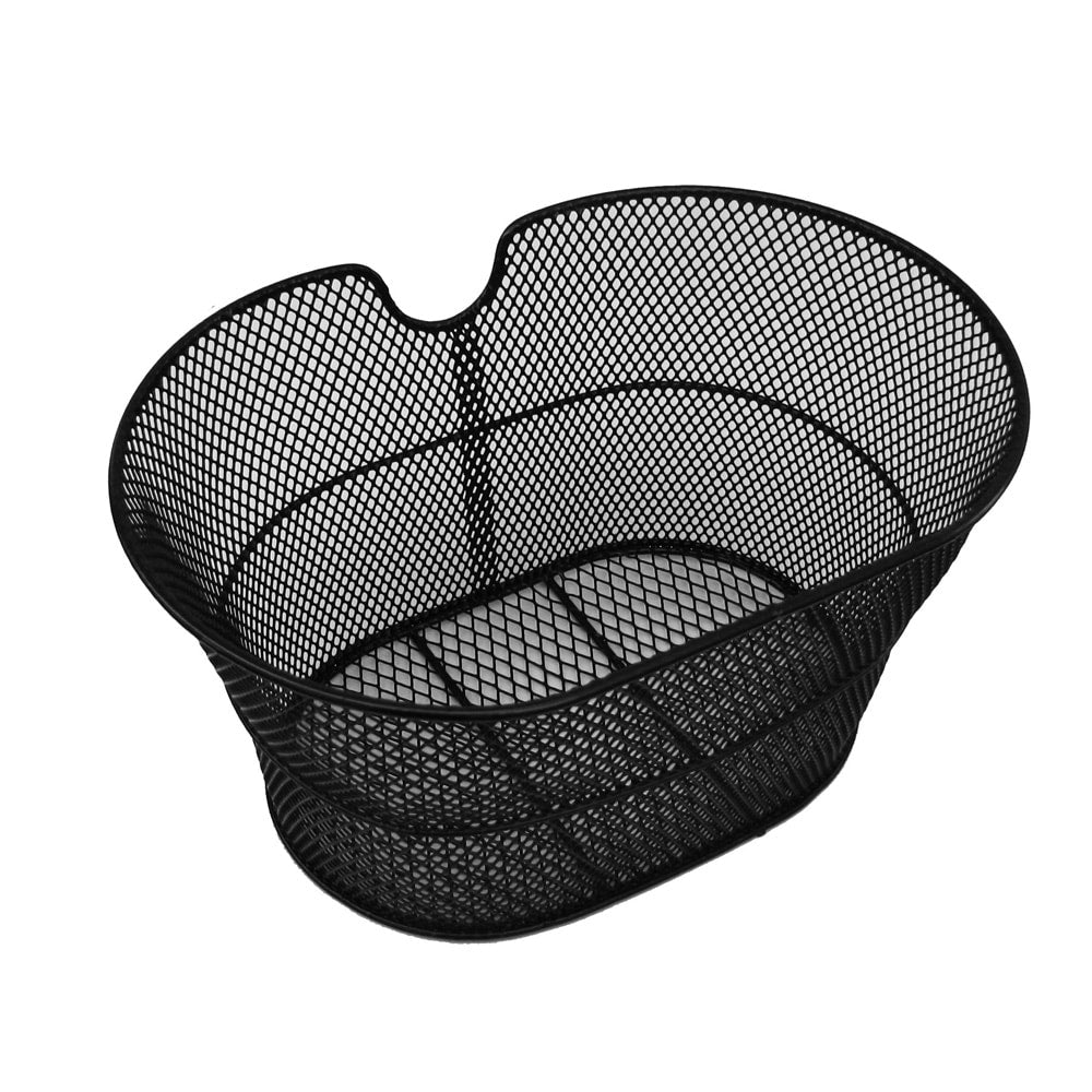 MVTEK Cestino Anteriore Ovale 29x19x35cm in Acciaio senza Ganci Nero