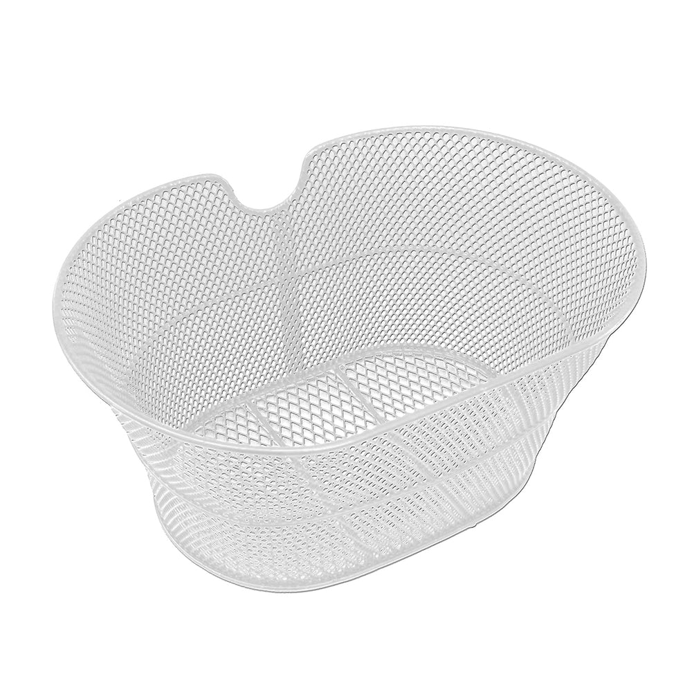MVTEK Cestino Anteriore Ovale 29x19x35cm in Acciaio senza Ganci Bianco