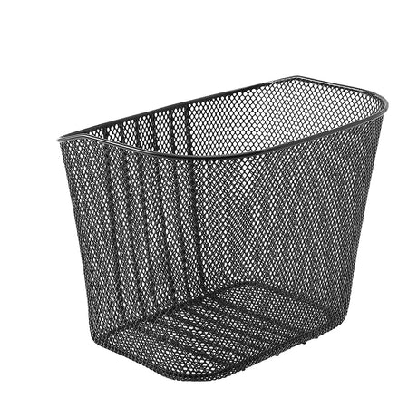 MVTEK Cestino Anteriore Ovale 35x25x25cm in Acciaio Maglia Fine Nero