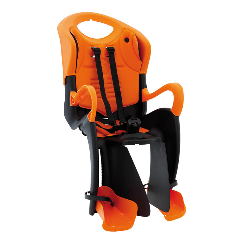 Bellelli Seggiolino Posteriore Tiger Attacco al Portapacchi Nero/Arancio