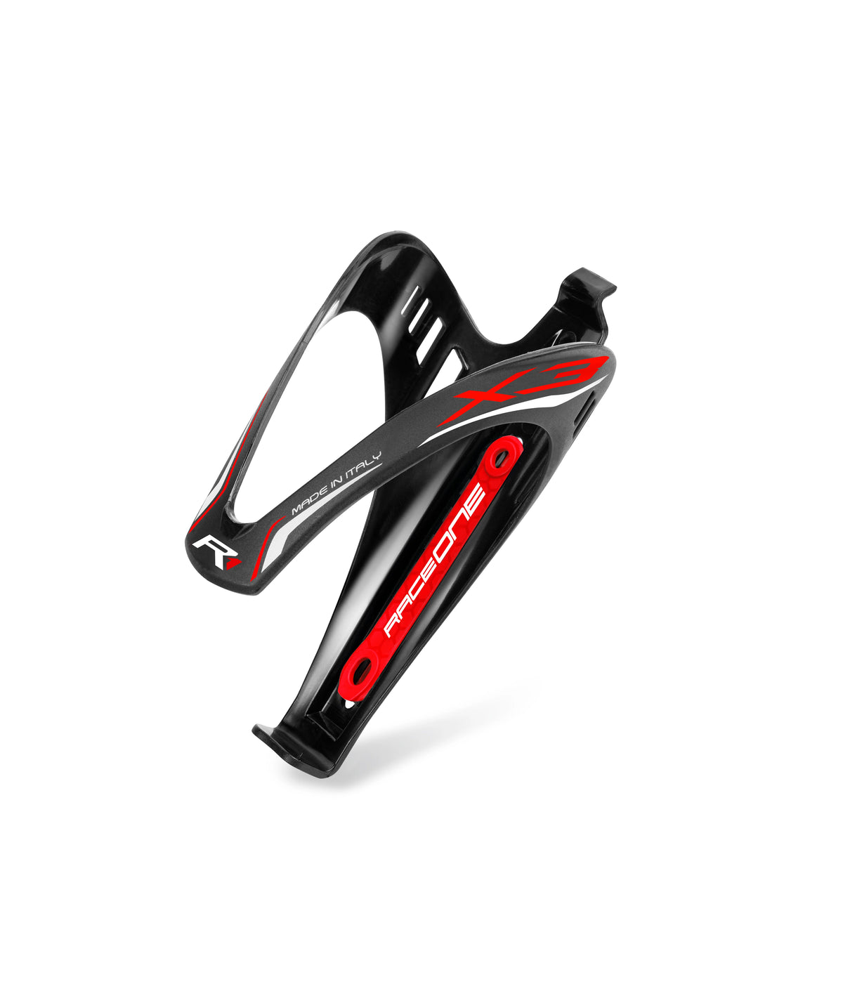 Raceone Polymer Bottle Cage NERO-ROSSO - foto 3