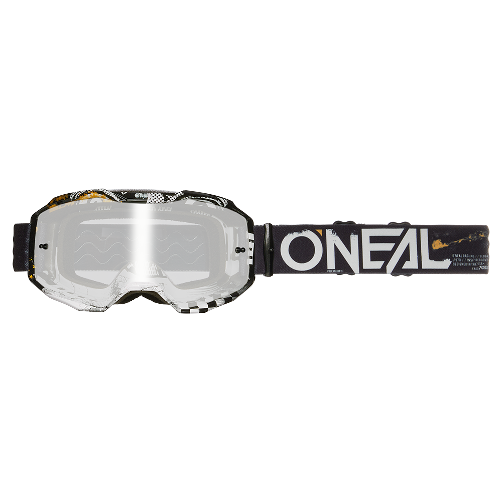 O'Neal B-10 Attack V.24 antiappannante Black/White - Silver Mirror