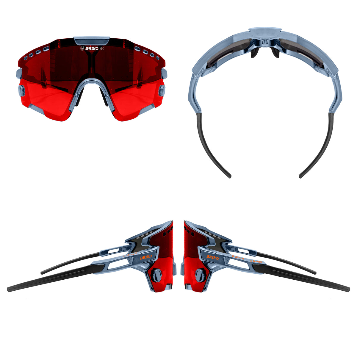 Briko Spettro 3 Lenses Light Blue Metallic Orange Fluo