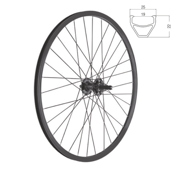 Easy Ruota Posteriore Kommando 2.0 Mtb i19 Disc 26" SH11/HG, Center Lock