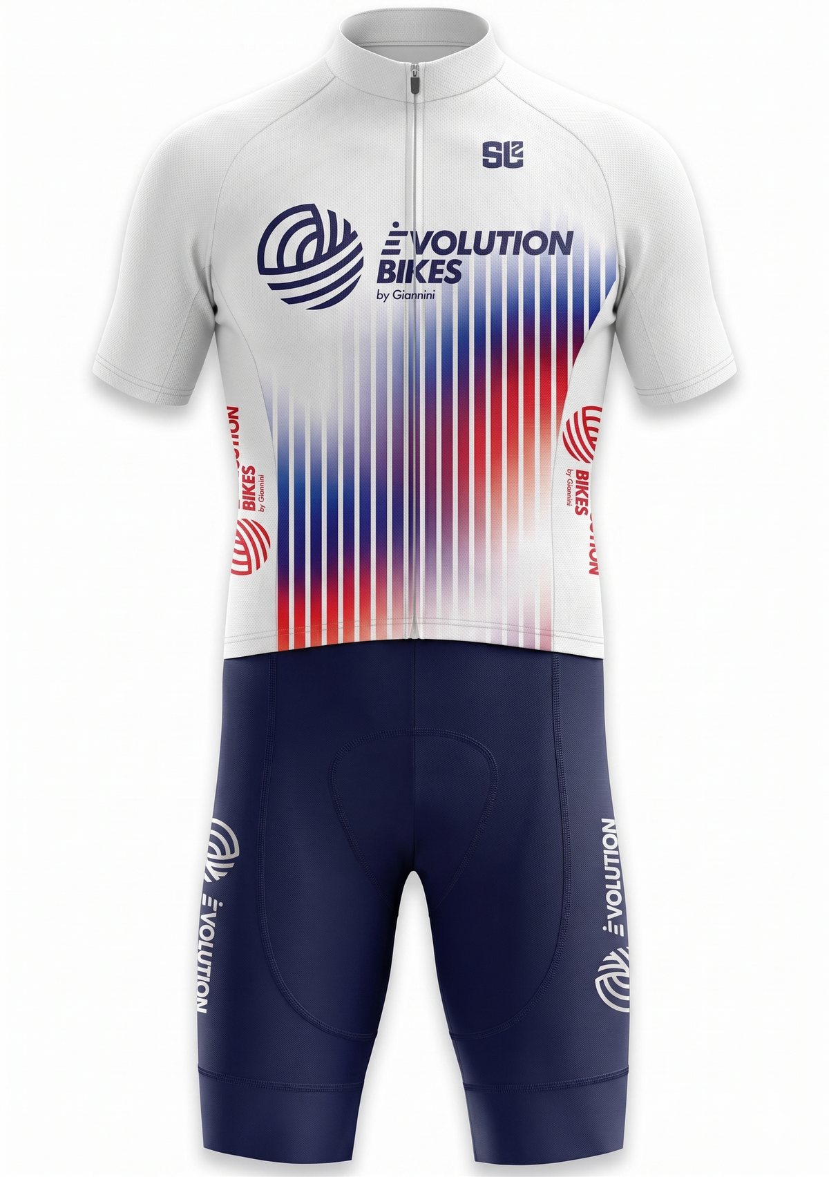 Evolution Bikes IT Completino Estivo 2026 Bianco-Blu-Rosso / XS