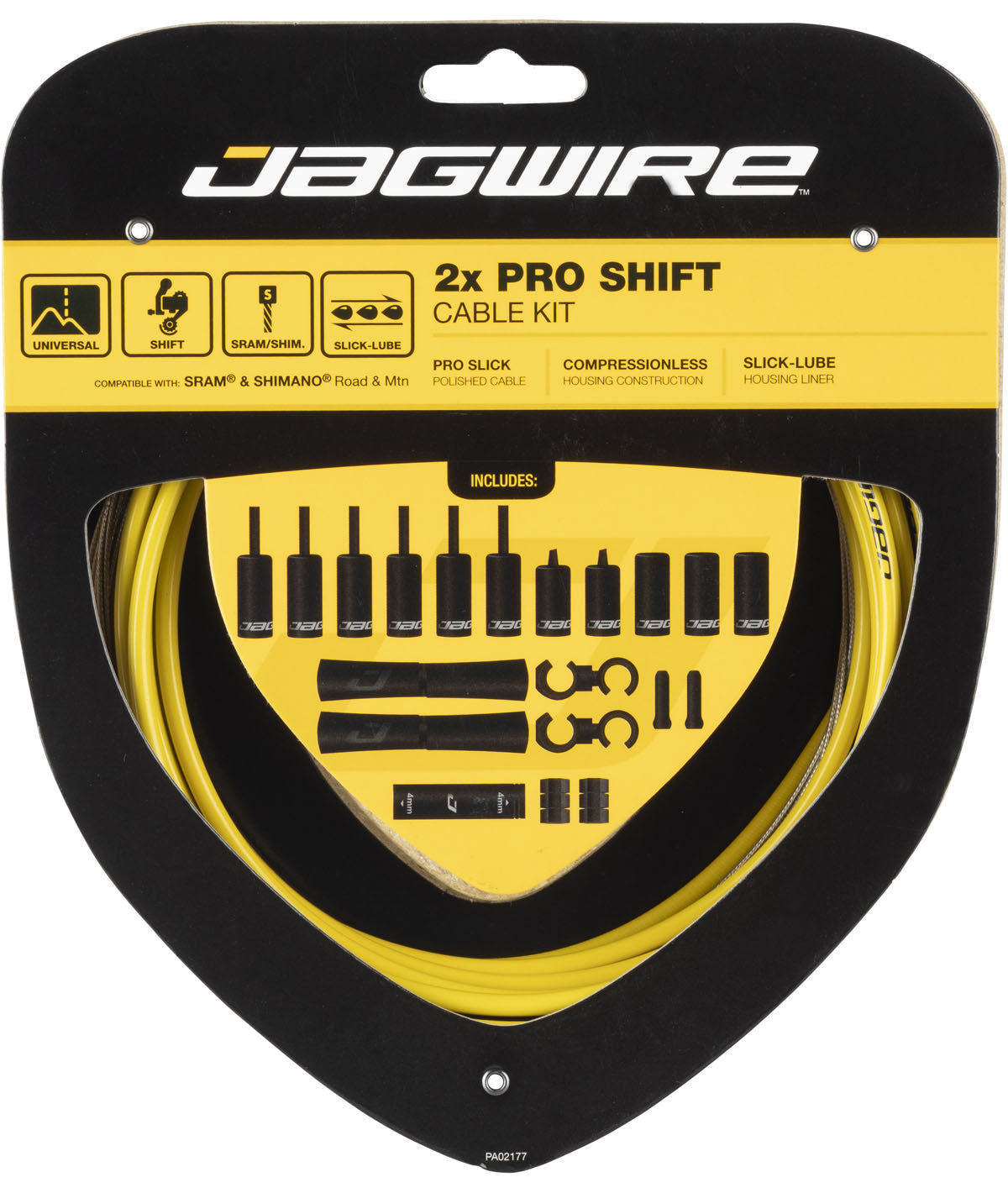 Jagwire 2X Pro Shift Kit cavi e guaine Giallo - foto 4
