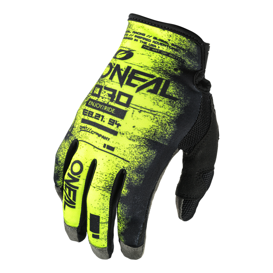 O'Neal Mayhem Scarz guanti MTB Black/Neon Yellow / S