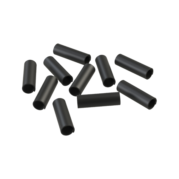 Racktime kit anti abrasione 10 mm, 10 pz nero, confezione 10 pezzi