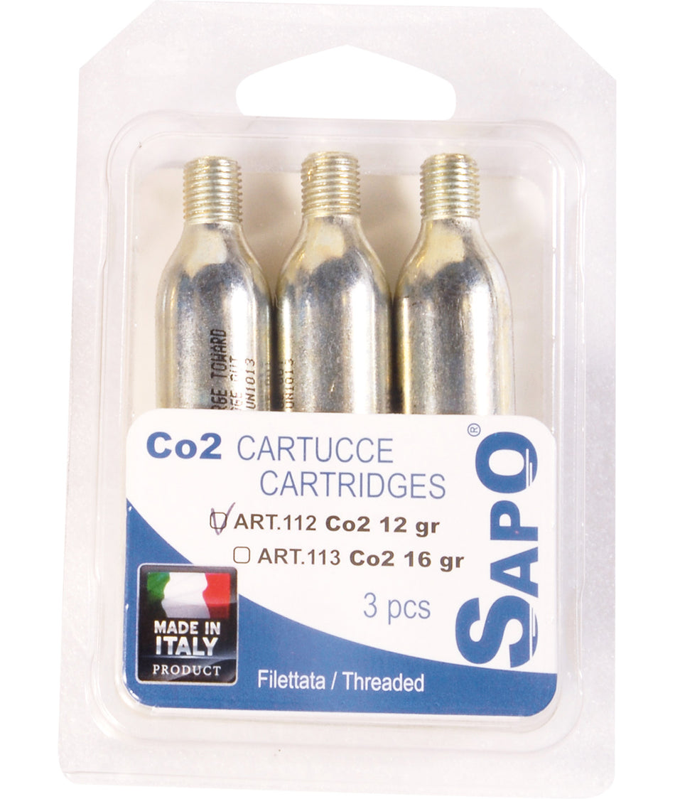 Blister Sapo da nr. 3 cartucce CO2 16 gr.