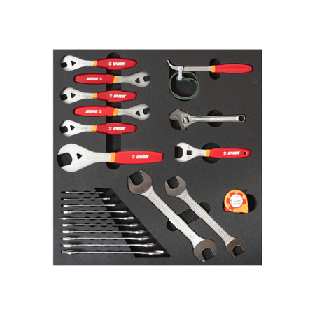 Unior Set utensili SET2-2600D in vassoio SOS per cassettiera larga attrezzi per manutenzione e riparazione forcelle