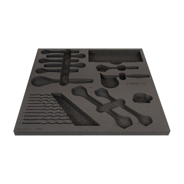 Unior - Vorgebohrtes leeres Werkzeugtablett vl2-2600D für Werkzeugset SET2-2600D für breite Schubladen