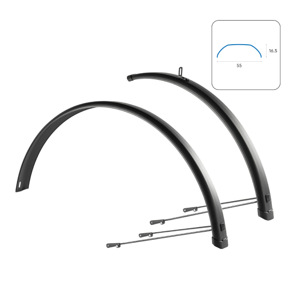 Wag Trekking 55 alluminio 27,5"-29" 27,5"-29" x 55 mm, nero opaco