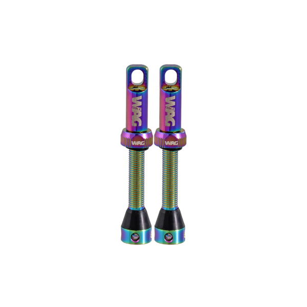 Wag valvole tubeless alluminio 44 e 80mm 44mm, oil slick - foto 3