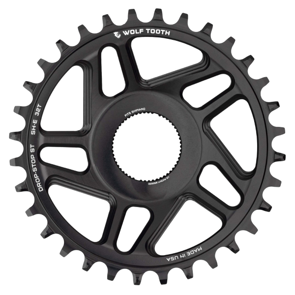 Wolftooth Direct Mount 32 o 34 denti 34 denti, nero, DROP-STOP B (compatibile Eagle e FlatTop, non compatibile SH12 e KMC12)