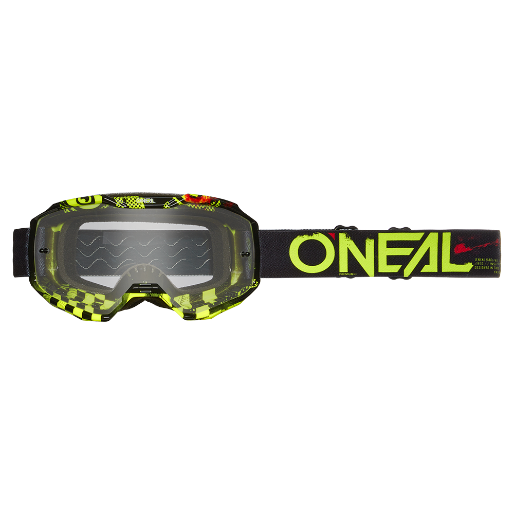 O'Neal B-10 Attack V.24 antiappannante Black/Neon Yellow - Clear - foto 3